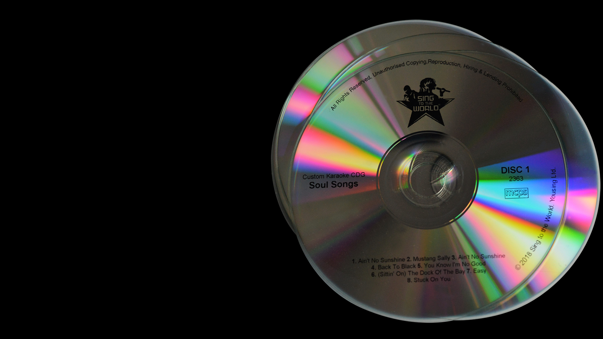 Karaoke Custom Discs. Packs and Hardware Sing To The World
